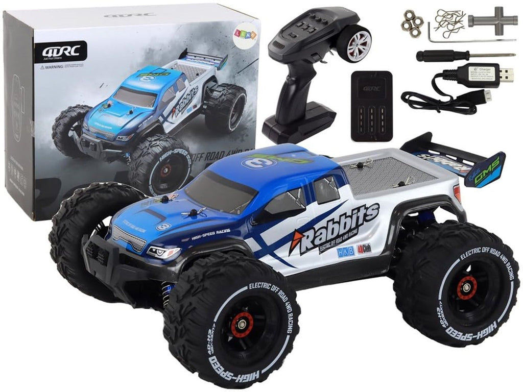1:18 Scale 4WD RC Rock Crawler Monster Truck – 35 KPH High-Speed Off-Road Remote Control Car with LED Lights & Rechargeable Battery