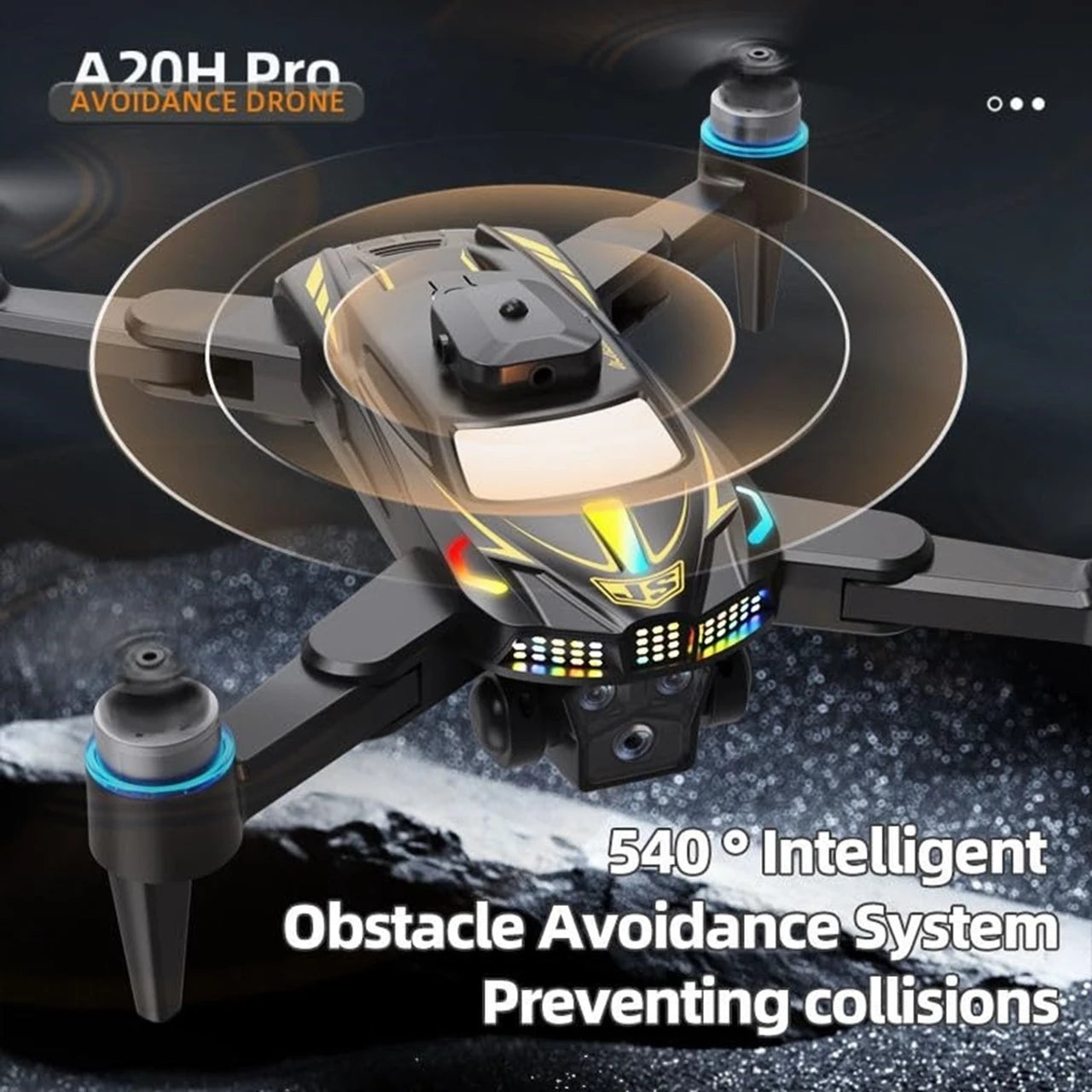 Foldable Drone with 4K UHD Camera, Brushless Motors, Obstacle Avoidance, Smart Auto Return, LCD Display Remote Control, Long Flight Time RC Quadcopter for Kids & Adults