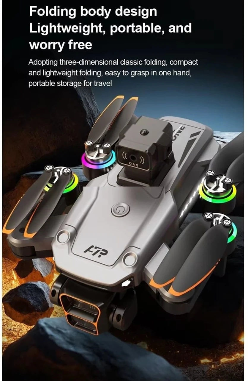 4K Dual Camera Drone with Obstacle Avoidance, Brushless Motor & 4.5" LCD Display Remote | WiFi FPV, One-Key Takeoff/Landing, Gesture Control, Foldable RC Quadcopter