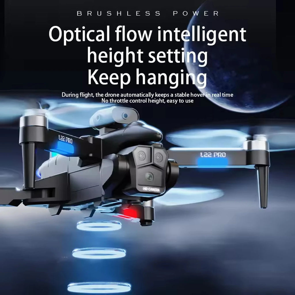 L22 Pro Smart Spray Drone with HD Camera, Brushless Motor, Intelligent Obstacle Avoidance & Foldable RC Quadcopter