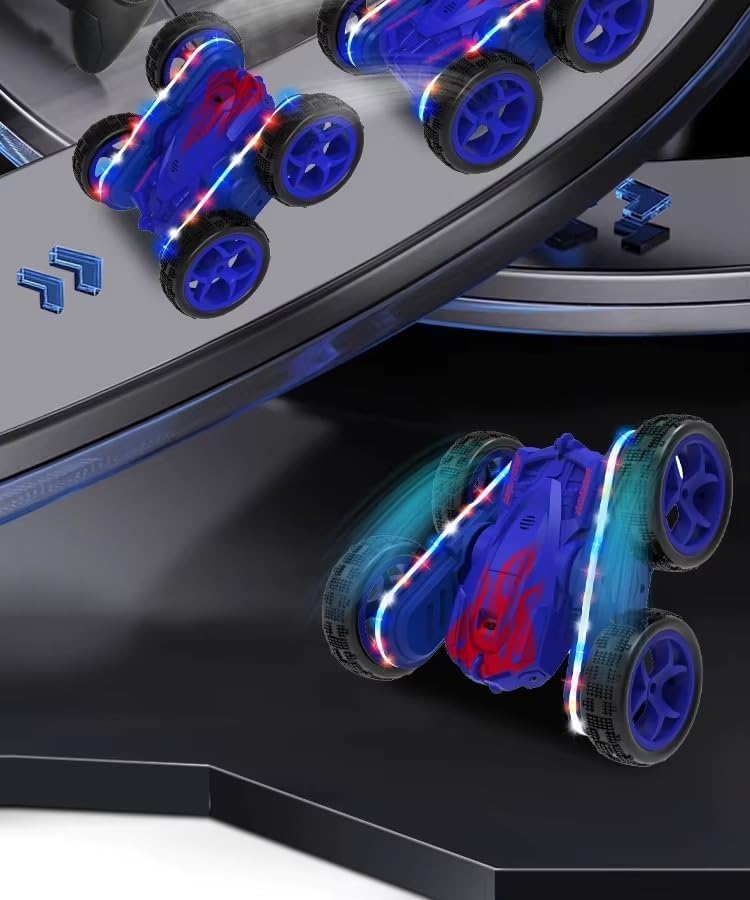 360° Rotate Stunt Car 4x4 Remote Control Car Dual Sided 4WD RC Car 4 Wheel Drive with Rechargeable Battery for Kids Boys Birthday Gift