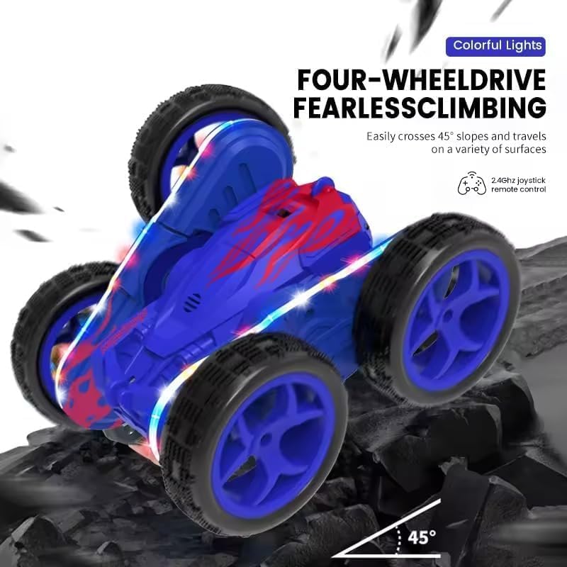 360° Rotate Stunt Car 4x4 Remote Control Car Dual Sided 4WD RC Car 4 Wheel Drive with Rechargeable Battery for Kids Boys Birthday Gift