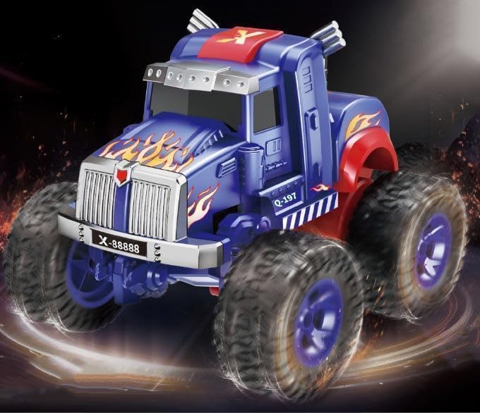 Remote Control Transform Car 360 Deformation RC Robot Truck One Click Convertible Racing Car for Kids Boys Birthday Gifts