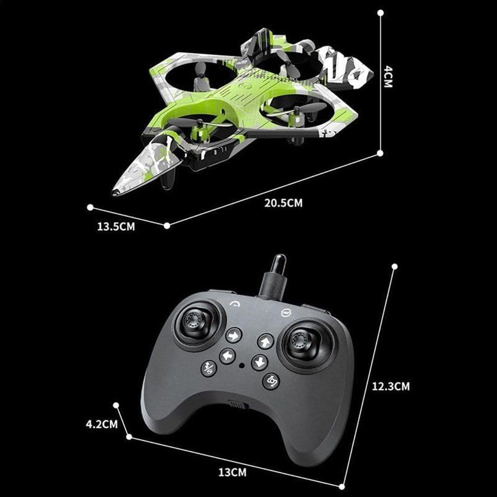 RC Aeroplane for Kids & Adults, 2.4GHz Remote Control Airplane with LED Lights, 360° Stunt Flips, 6-Axis Gyro Stabilization, USB Rechargeable EPP Foam RC Plane for Beginners