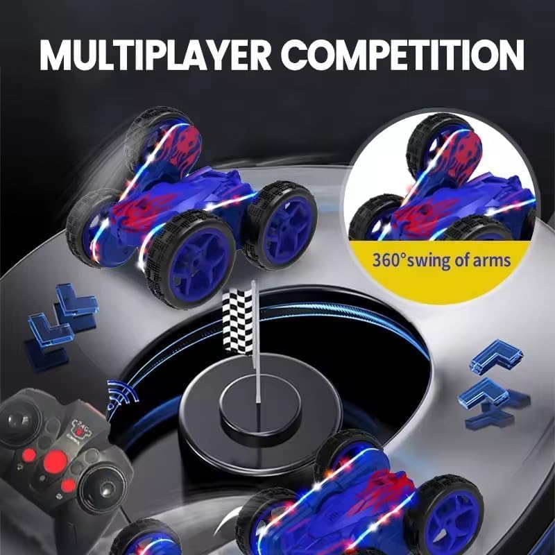 360° Rotate Stunt Car 4x4 Remote Control Car Dual Sided 4WD RC Car 4 Wheel Drive with Rechargeable Battery for Kids Boys Birthday Gift