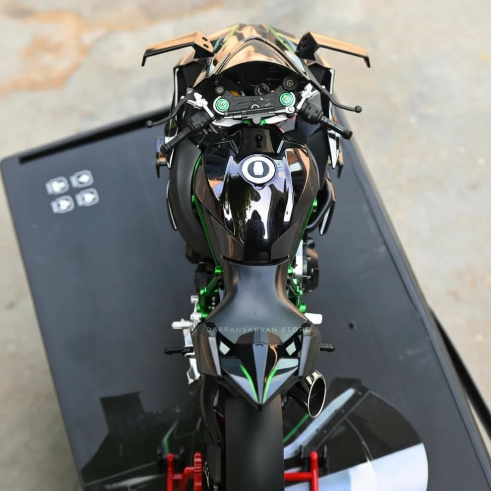 1:6 Scale Kawasaki Ninja H2R Diecast Motorcycle Model –Bike with Sound & Light Effects