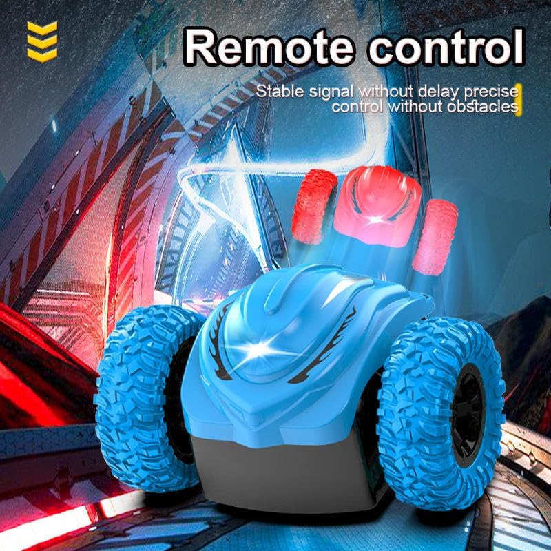 2.4GHz RC Car 360° Rotate Off-Road Remote Control Stunt Car for Kids Boys High Speed Rechargeable Vehicle Birthday Gifts
