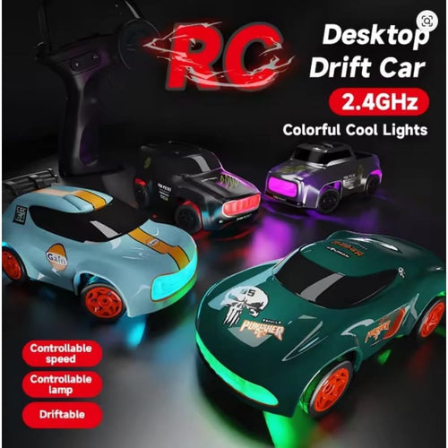1:64 Scale Mini RC Drift Car Remote Control Car with LED Lights & Speed Mode, 2.4GHz Stunt Drifting Car Toy, Hobby Gift for Kids & Adults