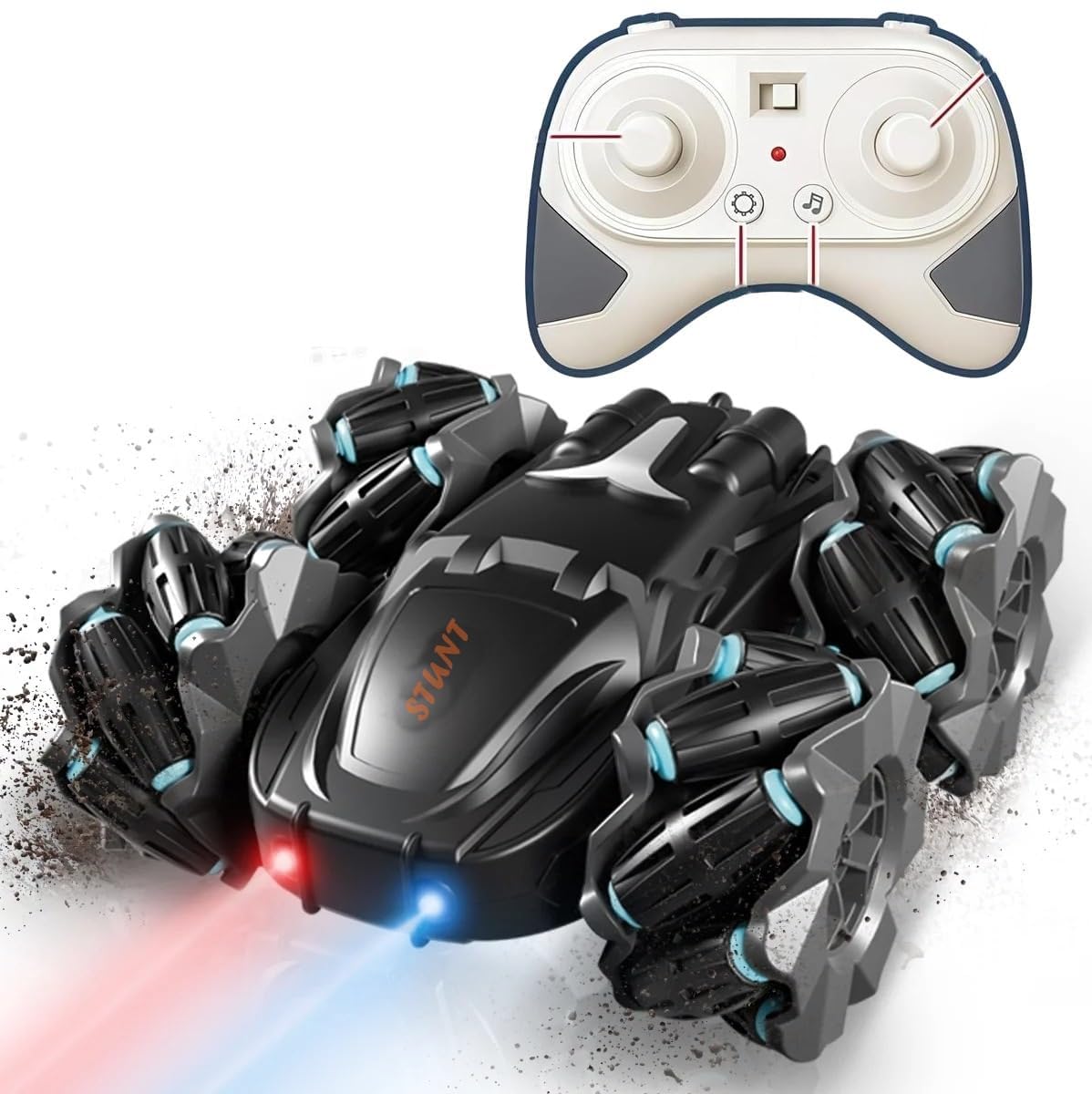 Dual Sided Remote Control Car for Boys 4x4 Rechargeable Off-Road Car 360° Drift Stunt Car for Kids Double Side 4WD High-Speed Climbing Vehicle RC Car