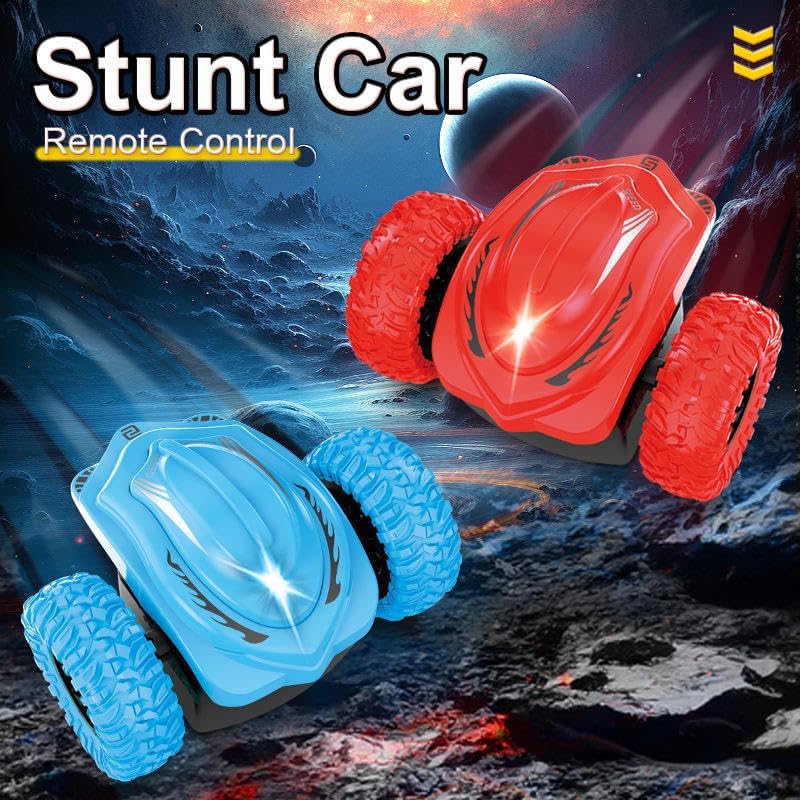 2.4GHz RC Car 360° Rotate Off-Road Remote Control Stunt Car for Kids Boys High Speed Rechargeable Vehicle Birthday Gifts
