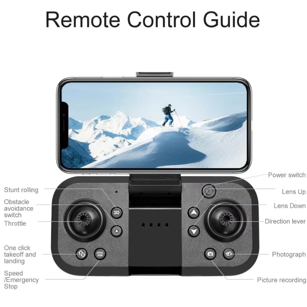 Drone with 4k Camera Foldable 1080P HD Drone with Brushless Motor Obstacle Avoidance FPV Live Video Dual Camera Smart Gestures Selfie One Key Take Off/Landing for Kids and Adults