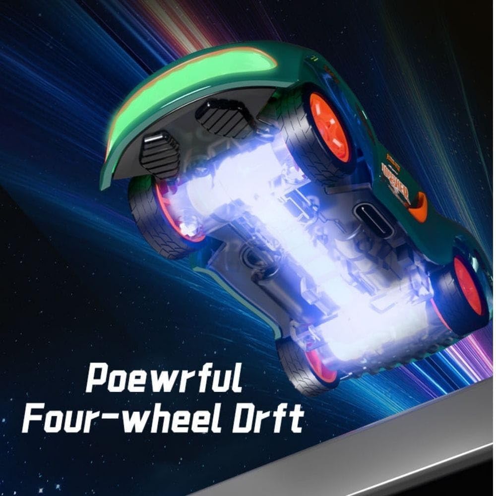 Mini RC Drift Car 1:64 Scale Remote Control Car with LED Lights & Speed Mode, 2.4GHz Stunt Drifting RC Toys, Hobby Gift for Kids & Adults