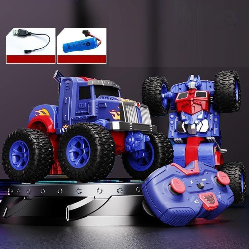 Remote Control Transform Car 360 Deformation RC Robot Truck One Click Convertible Racing Car for Kids Boys Birthday Gifts