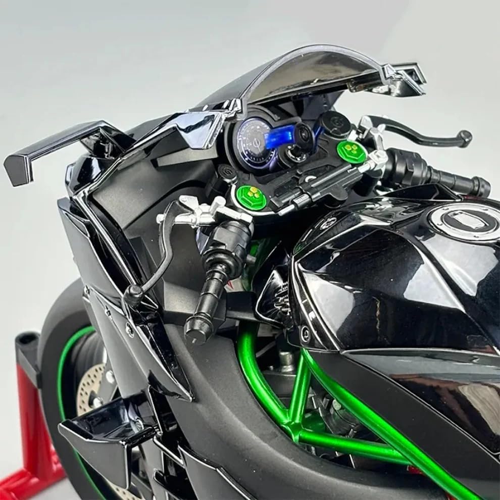 1:6 Scale Kawasaki Ninja H2R Diecast Motorcycle Model –Bike with Sound & Light Effects