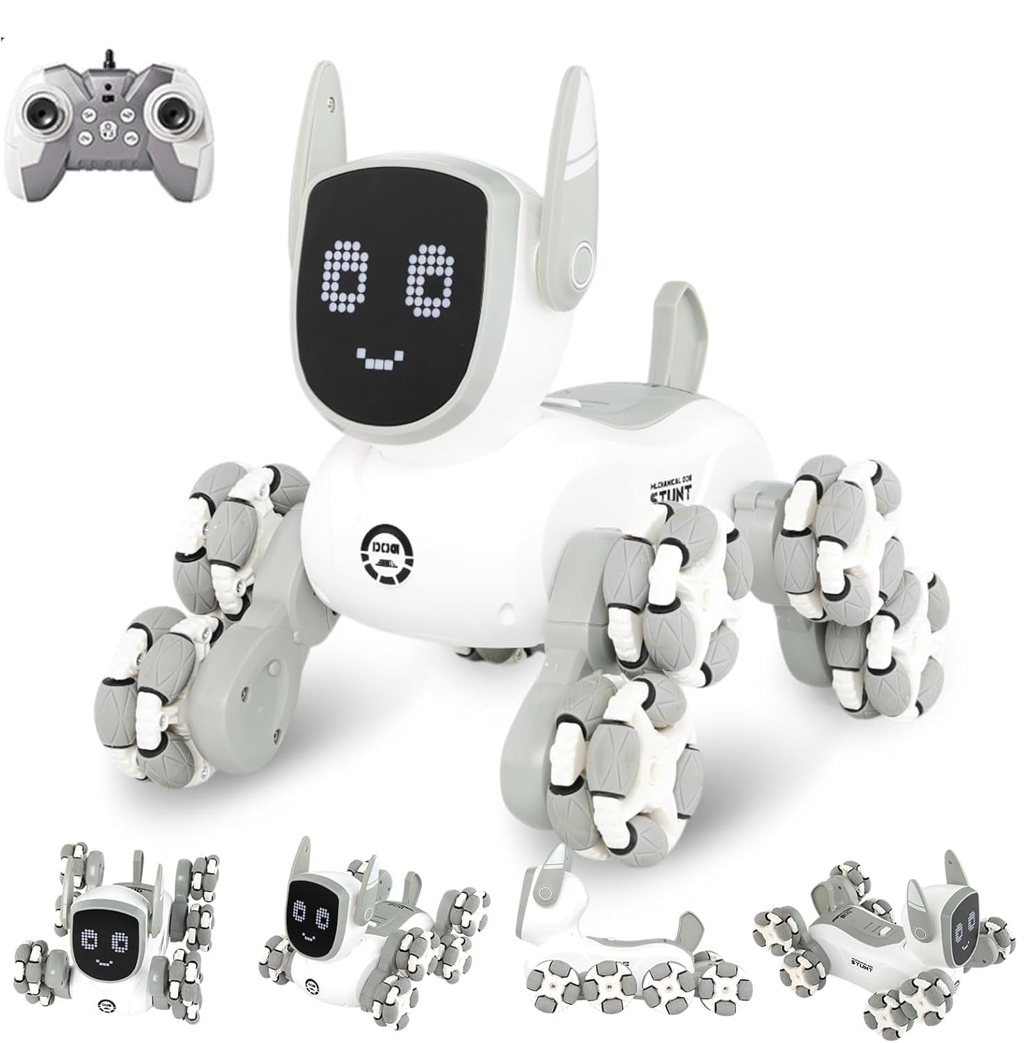 Remote Control Transform Robot Dog 8x8 RC Drift Car 8WD Toy with Light and Music 8 Wheel Drive 360 Stunt Car, Birthday Gifts for Boys Kids