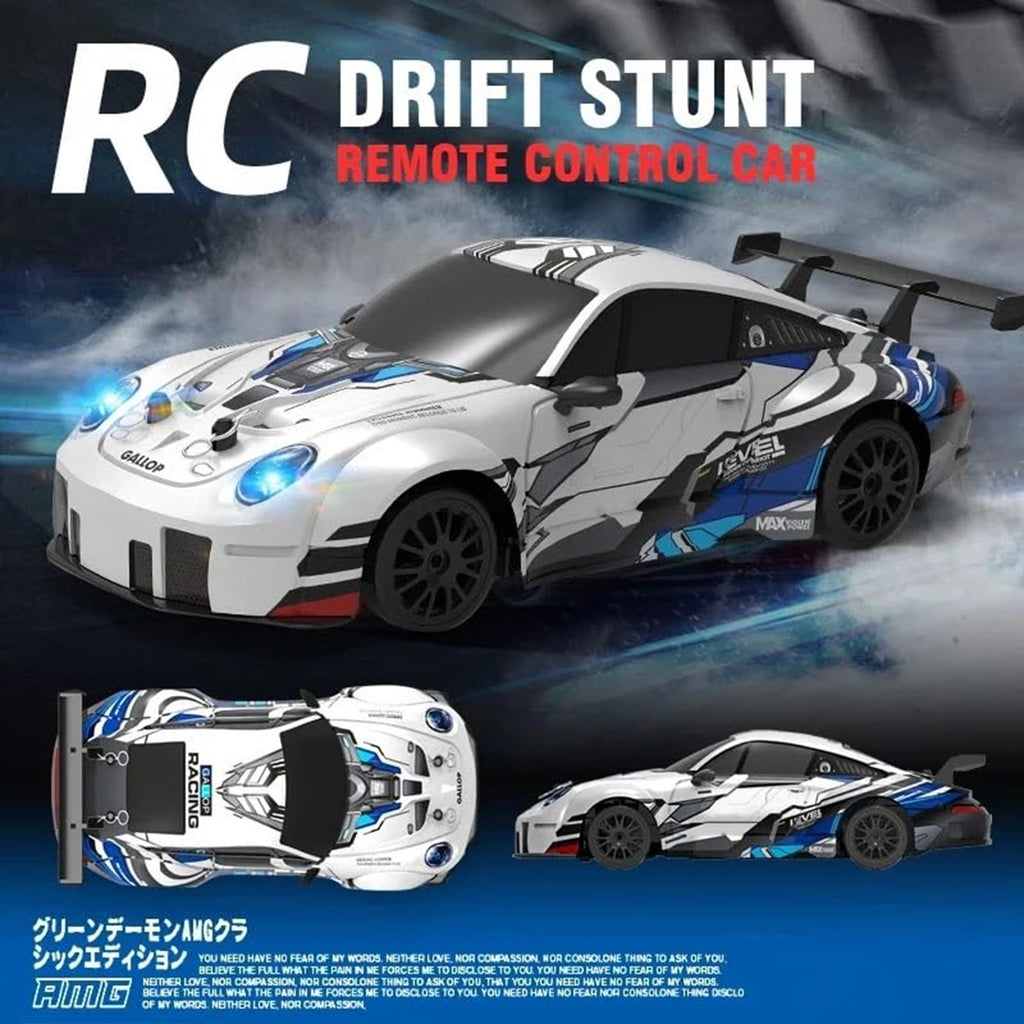 1:24 Remote Control High Speed Racing Drifting Car 20KMH for Boys 4x4 Wheel Drive Rechargeable Extra Drifting Tires Birthday Gifts