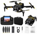 S10H WiFi Foldable Drone with Dual Camera Optical Flow Positioning Brushless Motor Display Remote Controller 360° Flip, One-Key Takeoff/Landing & Rechargeable Battery