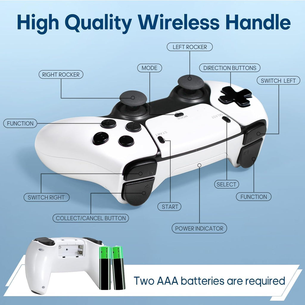 2026 Upgraded 4k TV Plug & Play Video Game with 2 Wireless Controllers - 21000+ Retro TV Gaming Stick Console for Kids & Adults