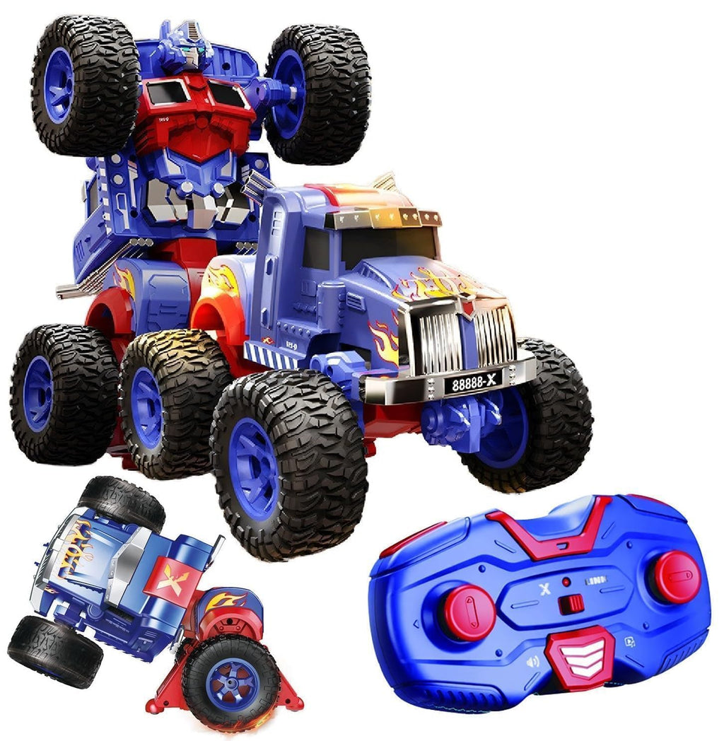 Remote Control Transform Car 360 Deformation RC Robot Truck One Click Convertible Racing Car for Kids Boys Birthday Gifts