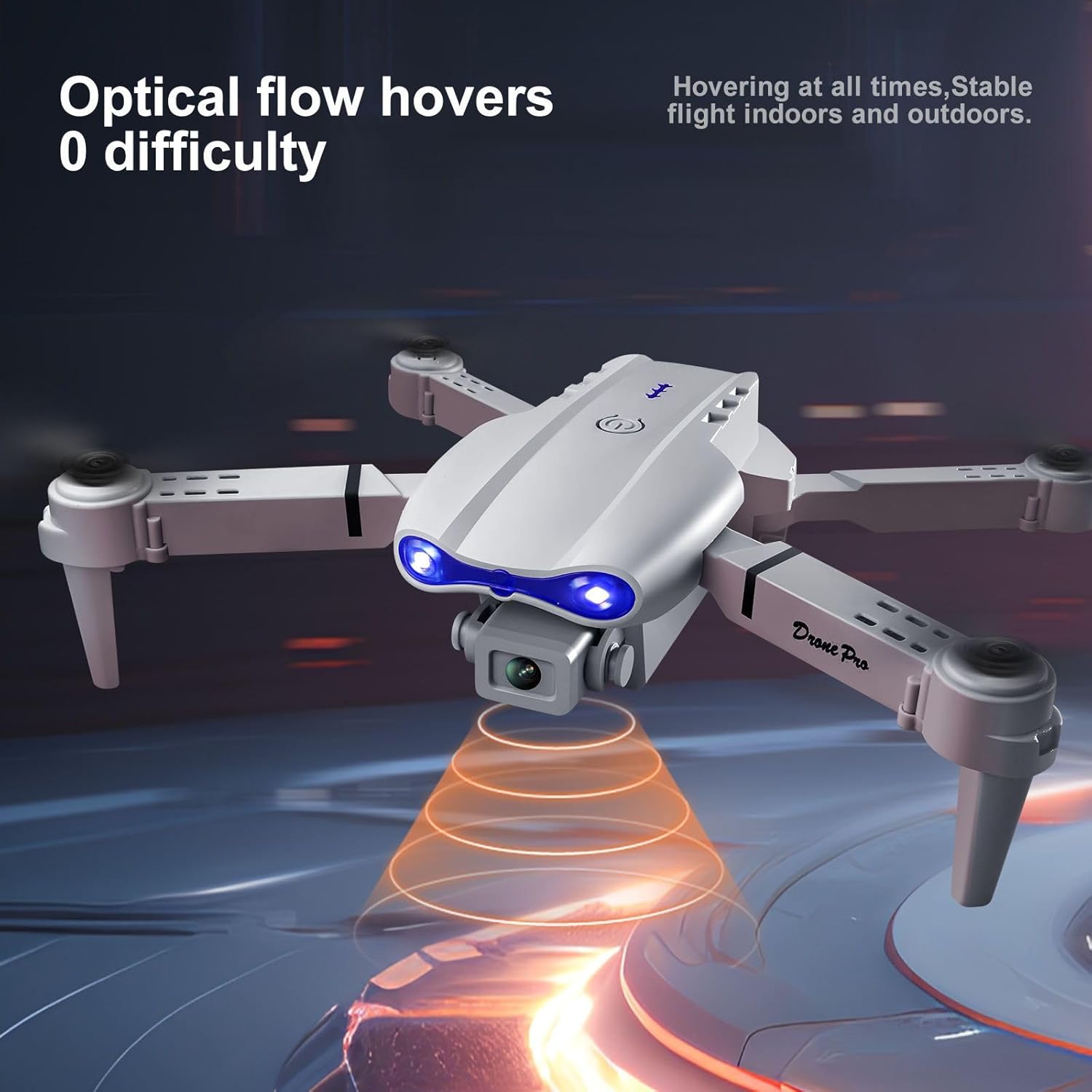 Drone with 4k Camera Foldable 1080P HD Drone with FPV Live Video, Smart Gestures Selfie, Altitude Hold, One Key Take Off/Landing, 3D Flips for Kids and Adults.