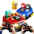 Remote Control Bumper Car Toy for Kids, 2-Player Battle Racing Game with Ejectable Drivers, 4-Channel RC Cars, Cool Lights & Sound, Rechargeable Battery, Fun Indoor Toys