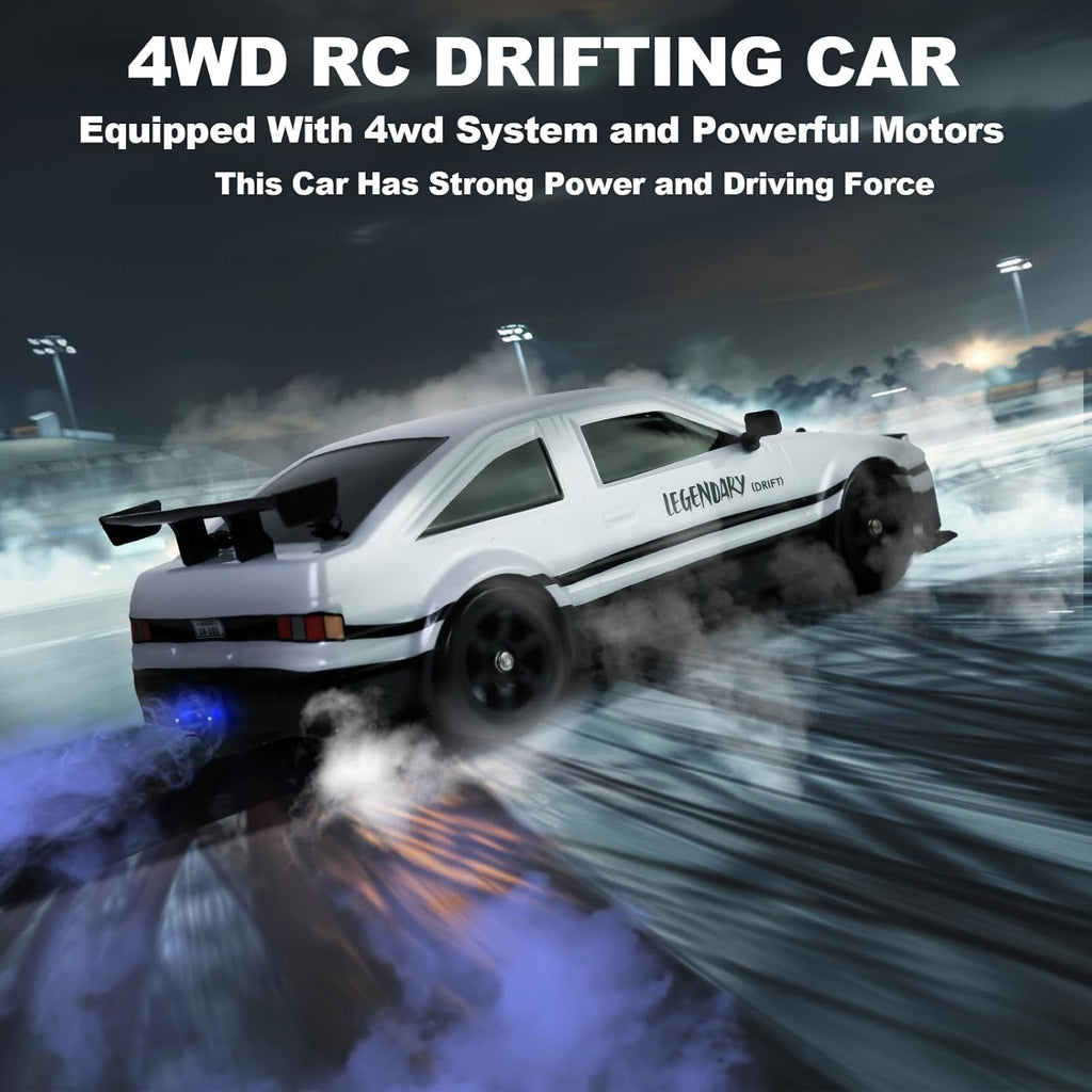 RC Drift Car, 1:24 Remote Control High Speed Racing Drifting Car 20KMH for Boys 4x4 Wheel Drive Rechargeable Extra Drifting Tires Birthday Gifts