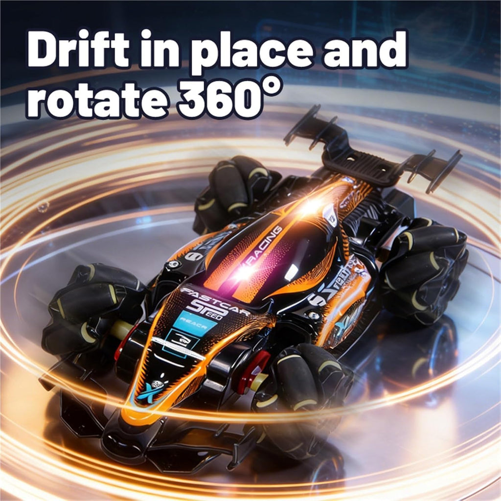 1:40 Scale F1 Racing Drift RC Car with 4WD, 360° Stunt Rotation & Rechargeable Battery