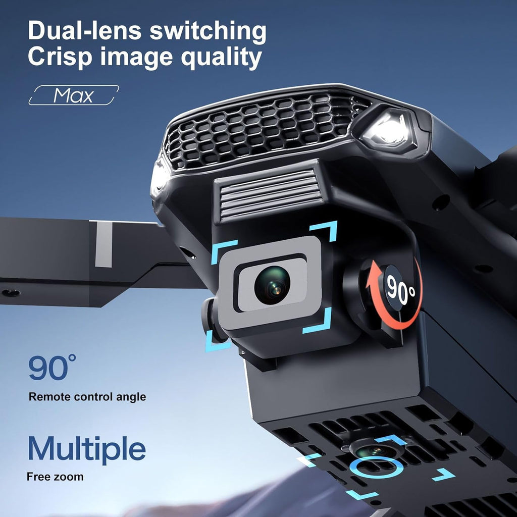 Drone with 4k Camera Foldable 1080P HD Drone with FPV Live Video, Smart Gestures Selfie, Altitude Hold, One Key Take Off/Landing, 3D Flips for Kids and Adults.