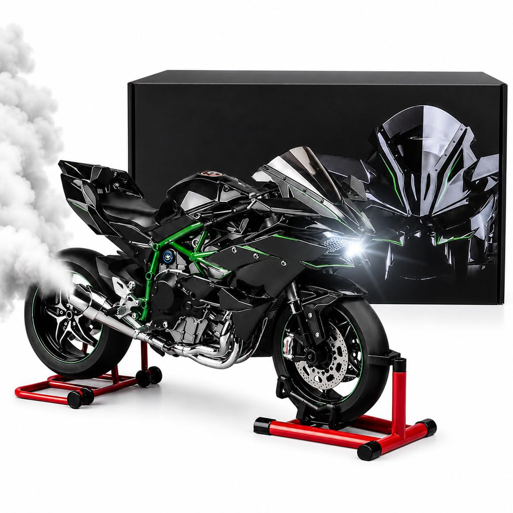 1:6 Scale Kawasaki Ninja H2R Diecast Motorcycle Model –Bike with Sound & Light Effects