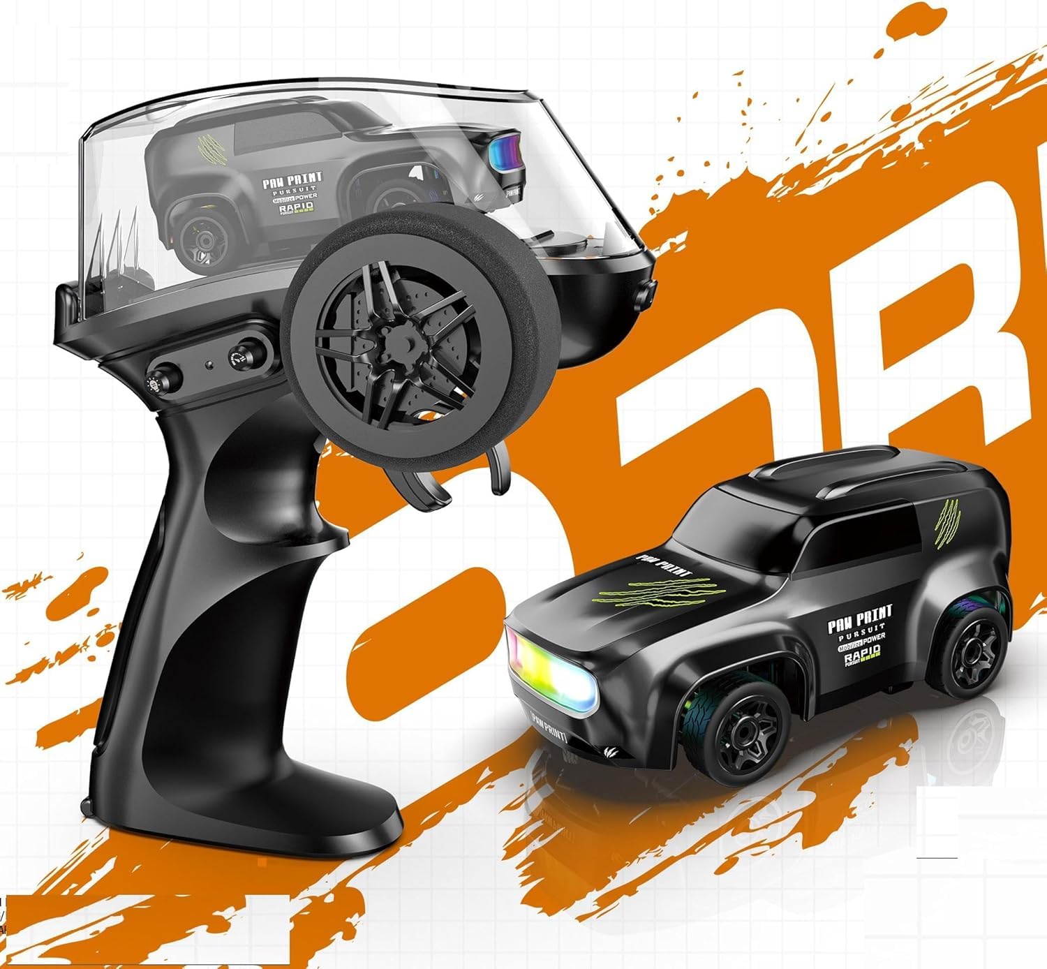 2.4GHz Mini RC Drifting Car 1:64 Scale Remote Control Car with LED Lights & Speed Mode, Stunt Drift Toy for Kids & Adults