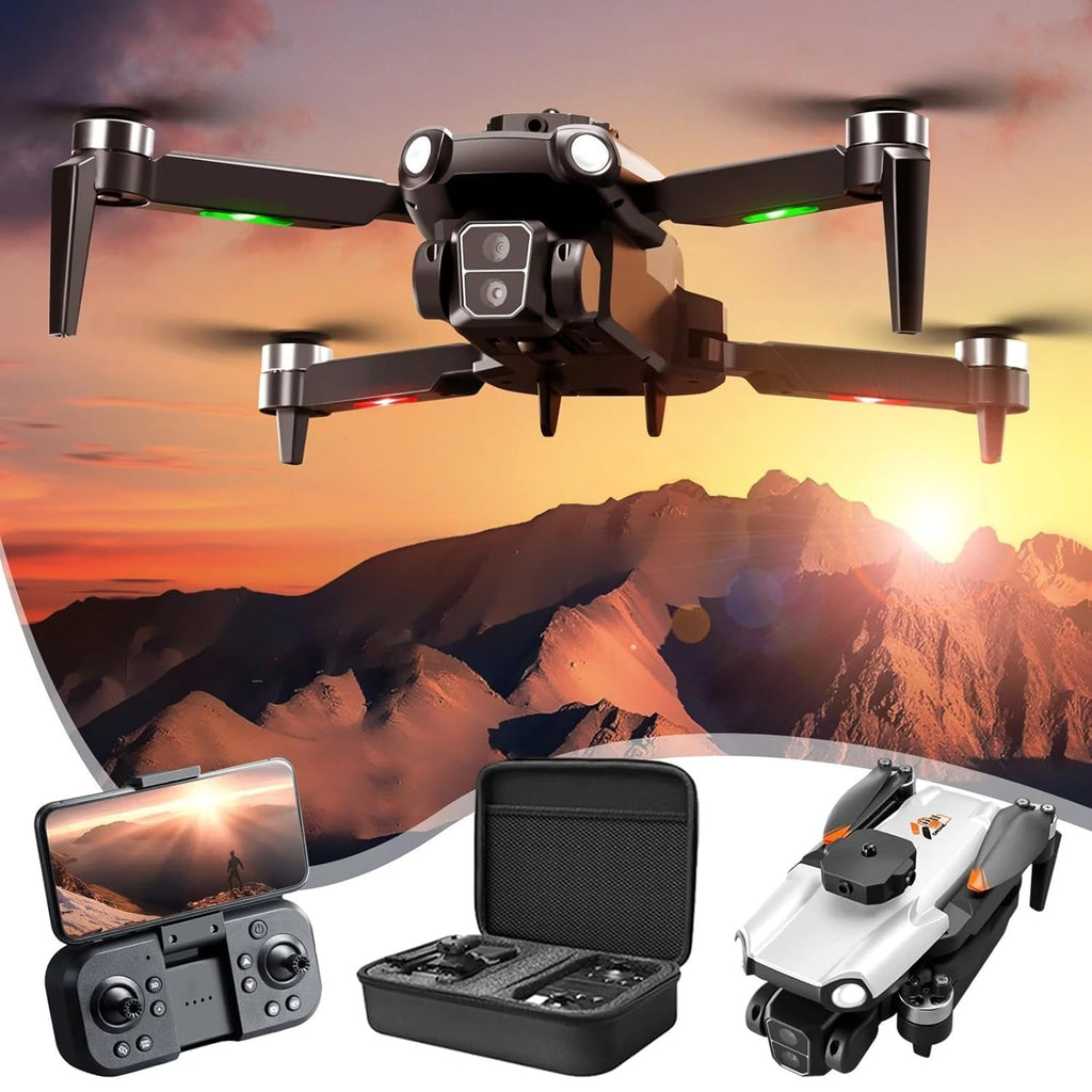 4K Video Camera Drone HD with Brushless Motors, Obstacle Avoidance Sensor, Long Range, 15 Min Flight per Battery, Rechargeable Battery, Smart Auto Return