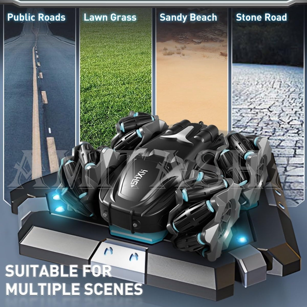 Dual Sided Remote Control Car for Boys 4x4 Rechargeable Off-Road Car 360° Drift Stunt Car for Kids Double Side 4WD High-Speed Climbing Vehicle RC Car