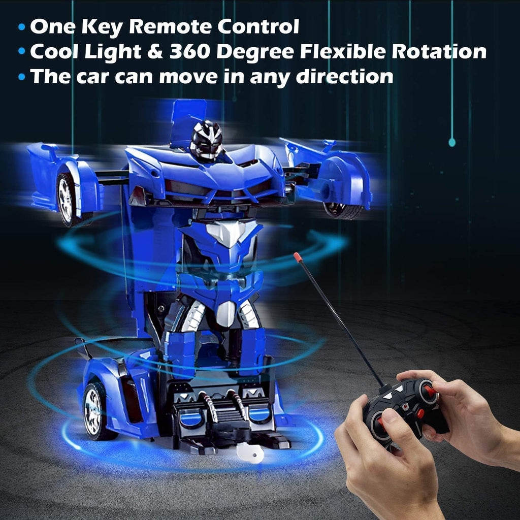 Transform Remote Control Car 2-in-1 Convertible Robot Car – One Click Deformation RC Car for Kids Boys with Rechargeable Battery Birthday Gifts