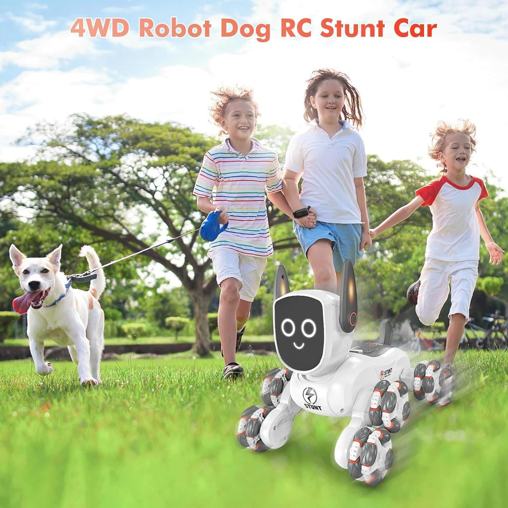 Remote Control Transform Robot Dog 8x8 RC Drift Car 8WD Toy with Light and Music 8 Wheel Drive 360 Stunt Car, Birthday Gifts for Boys Kids