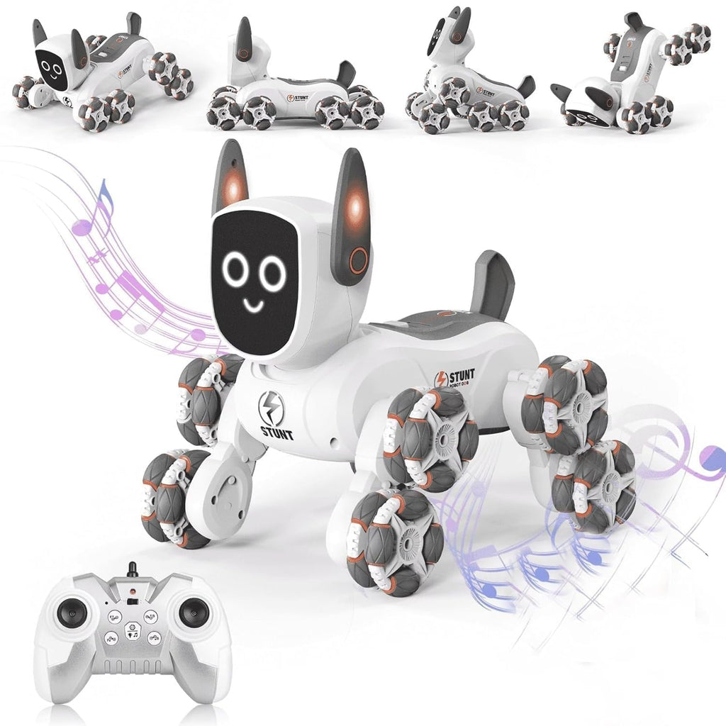 Remote Control Transform Robot Dog 8x8 RC Drift Car 8WD Toy with Light and Music 8 Wheel Drive 360 Stunt Car, Birthday Gifts for Boys Kids