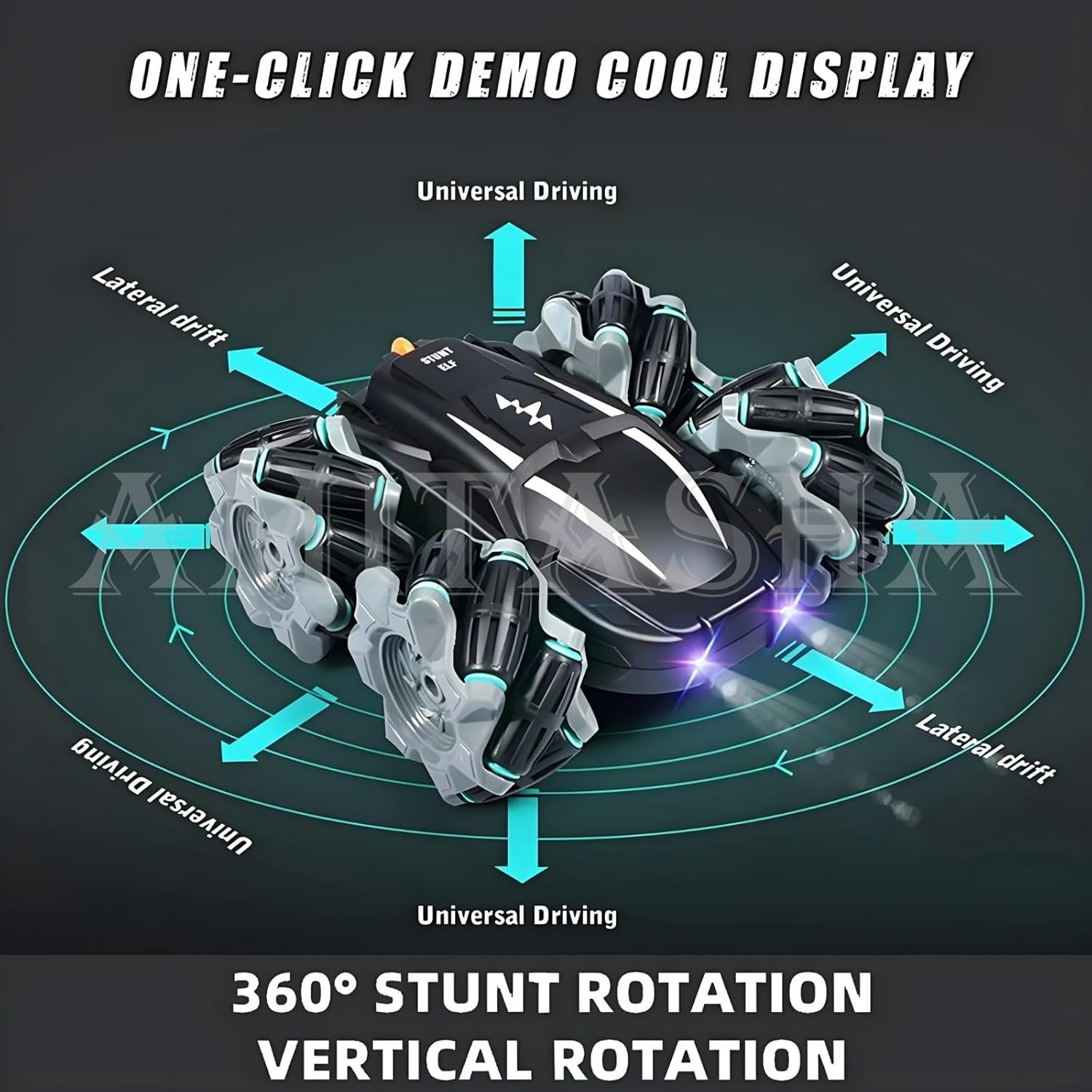 Dual Sided Remote Control Car for Boys 4x4 Rechargeable Off-Road Car 360° Drift Stunt Car for Kids Double Side 4WD High-Speed Climbing Vehicle RC Car