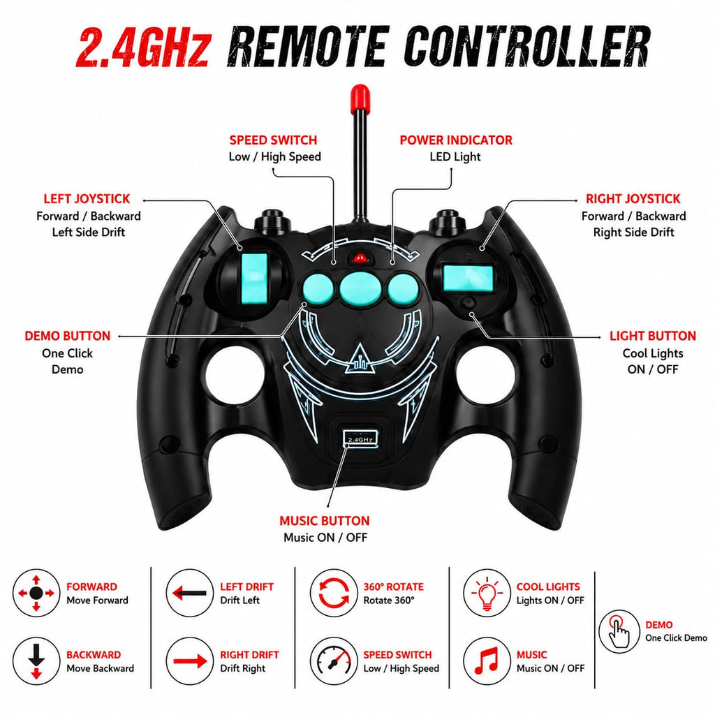 Go Kart Remote Control Drift Car 4x4 RC Drifting Car High Speed Racing 360° Rotate 4WD Toy for Kids Boys Birthday Gift