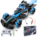 4WD 2.4GHz Drift RC Car with LED Light, F1 Music and Spray Off Road Remote Control Stunt Car 4x4 for 3+ Boys & Girls
