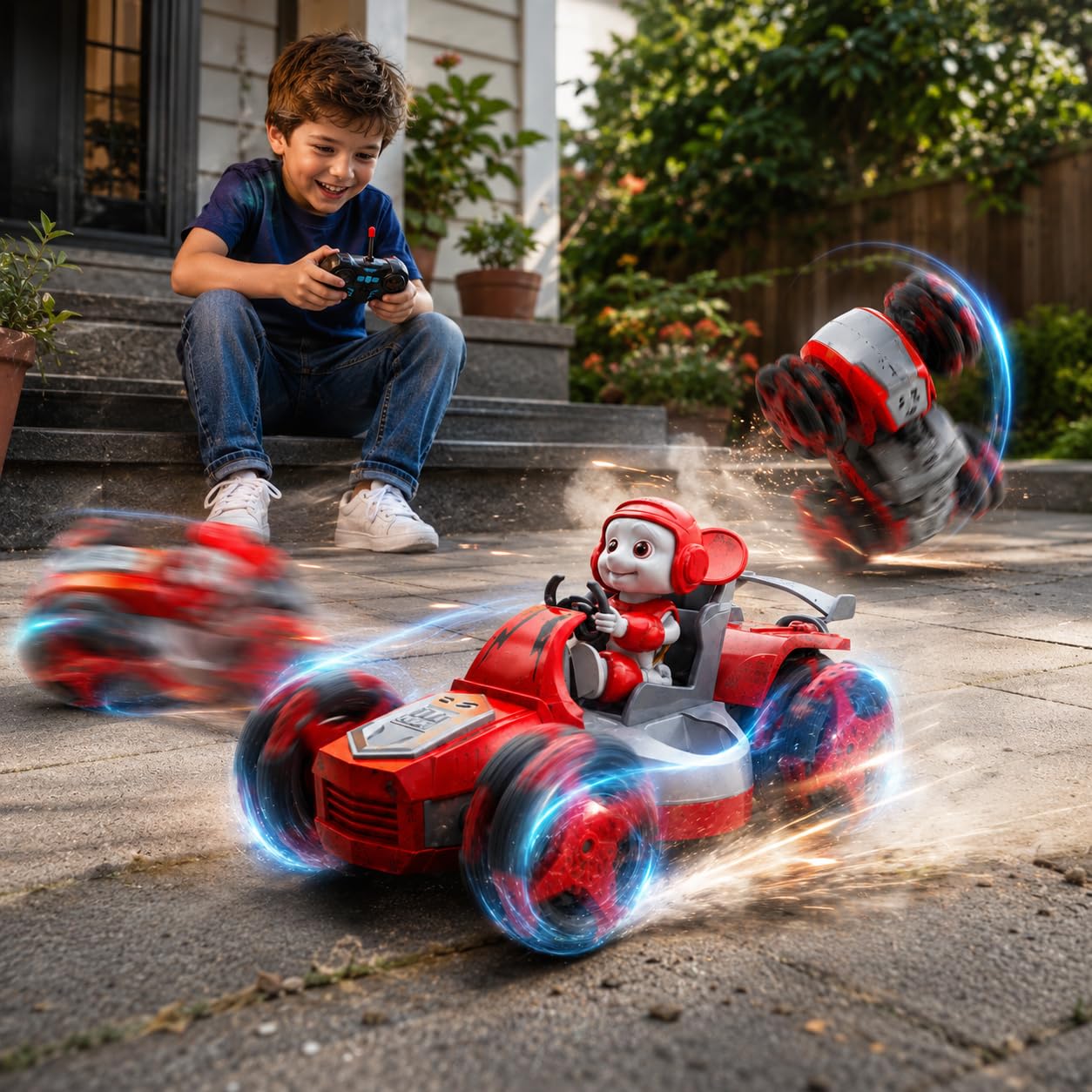 Go Kart Remote Control Drift Car 4x4 RC Drifting Car High Speed Racing 360° Rotate 4WD Toy for Kids Boys Birthday Gift