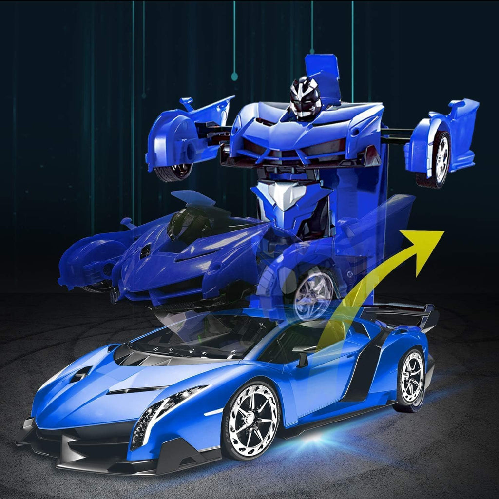 Transform Remote Control Car 2-in-1 Convertible Robot Car – One Click Deformation RC Car for Kids Boys with Rechargeable Battery Birthday Gifts