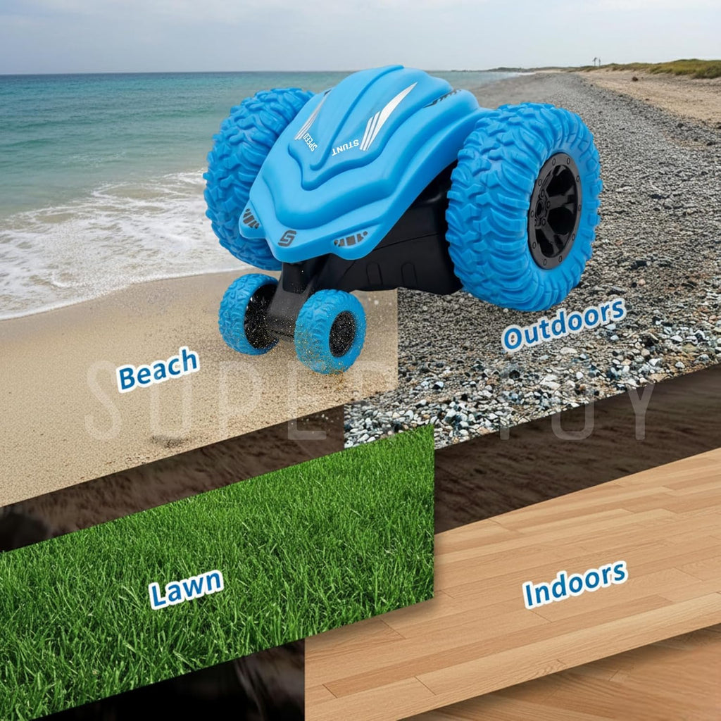 2.4GHz RC Car 360° Rotate Off-Road Remote Control Stunt Car for Kids Boys High Speed Rechargeable Vehicle Birthday Gifts