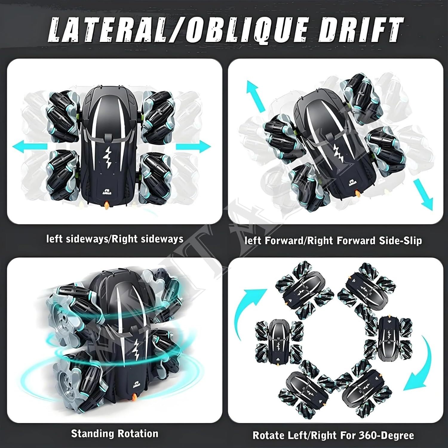 Dual Sided Remote Control Car for Boys 4x4 Rechargeable Off-Road Car 360° Drift Stunt Car for Kids Double Side 4WD High-Speed Climbing Vehicle RC Car