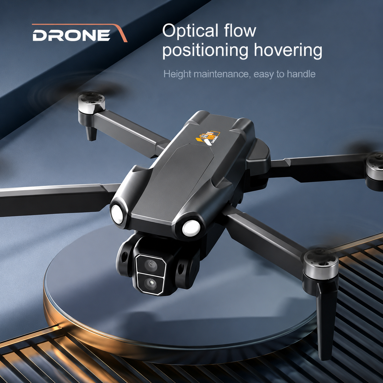 Brushless 4K HD Dual Camera Foldable Drone with WiFi FPV, Optical Flow Hovering, Gesture Control, Altitude Hold, Headless Mode & One Key Takeoff for Kids & Adults