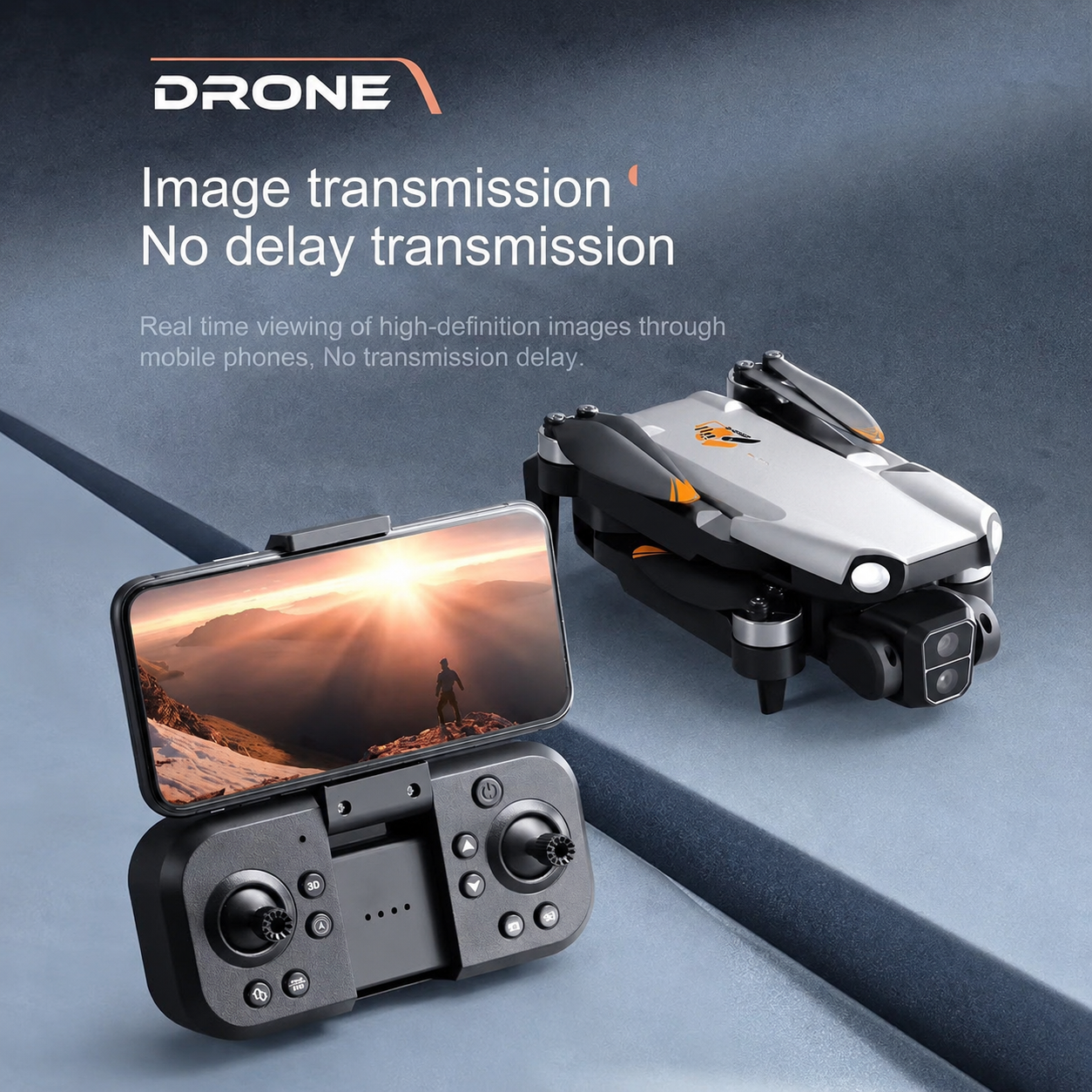 Brushless 4K HD Dual Camera Foldable Drone with WiFi FPV, Optical Flow Hovering, Gesture Control, Altitude Hold, Headless Mode & One Key Takeoff for Kids & Adults