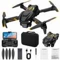 S6 Pro Foldable Drone with HD Dual Camera, Optical Flow Positioning, 360° Flip, Headless Mode, LED Lights & Modular Battery for Kids and Adults