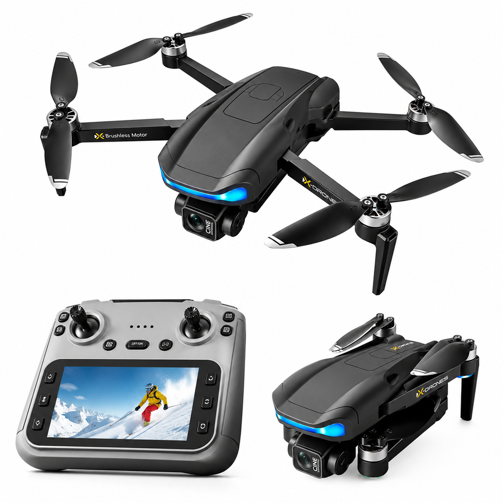 L3 Max GPS Drone with 3-Axis Gimbal 8K UHD Camera, Display Remote Controller, Brushless Motor, Dual Battery, Foldable FPV Drone for Kids & Adults