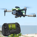 Foldable HD Camera Drone with LCD Display Brushless Motors Obstacle Avoidance FPV Live Transmission 90° Adjustable Camera & 360° Flip RC Quadcopter