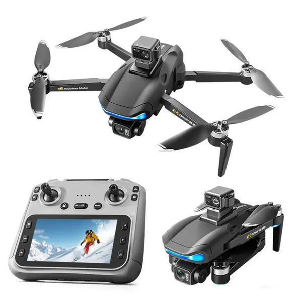 L3 Max GPS Drone with 3-Axis Gimbal Camera, 8K UHD Camera Drone, Display Remote Controller, Omnidirectional Obstacle Avoidance, Brushless Motor, Dual Battery Foldable FPV Drone for Kids & Adults