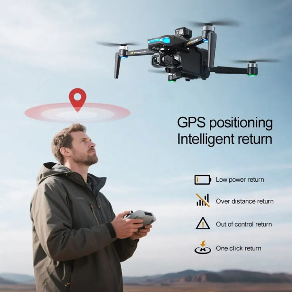 L3 Max GPS Drone with 3-Axis Gimbal Camera, 8K UHD Camera Drone, Display Remote Controller, Omnidirectional Obstacle Avoidance, Brushless Motor, Dual Battery Foldable FPV Drone for Kids & Adults