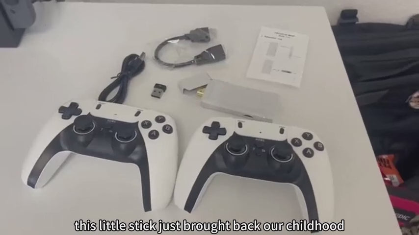 2026 Upgraded 4k TV Plug & Play Video Game with 2 Wireless Controllers - 21000+ Retro TV Gaming Stick Console for Kids & Adults